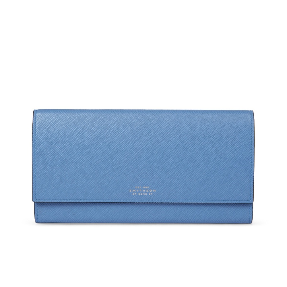SMYTHSON Marshall Travel Wallet in Panama Blue - Picture 4 of 14